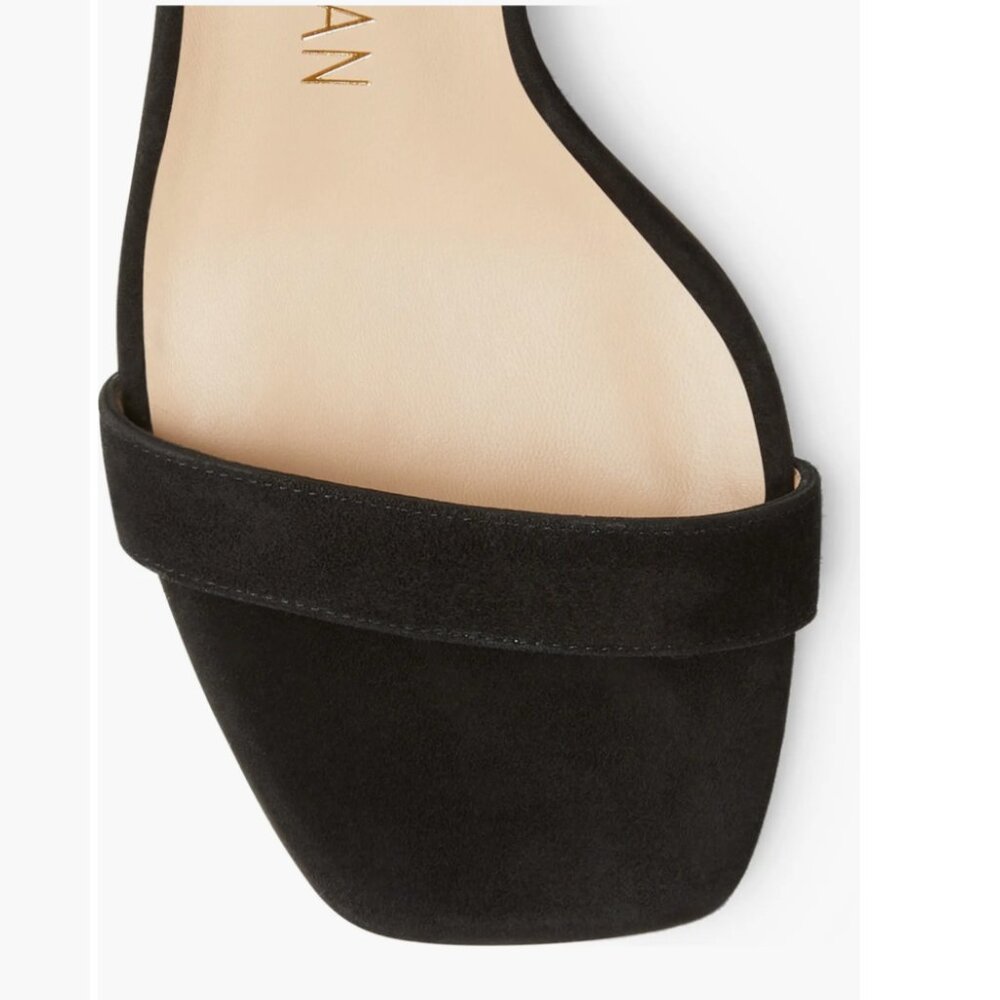 NWB Stuart Weitzman Black Nudistcurve 75 Block Heel Sandal - Picture 5 of 6